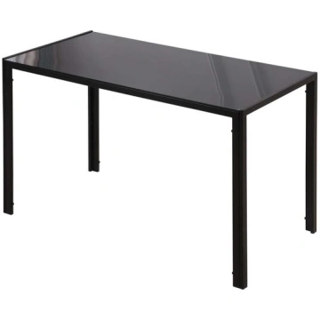 Ēdamgalds virtuves galds 120 x 60 cm melns HOMCOM
