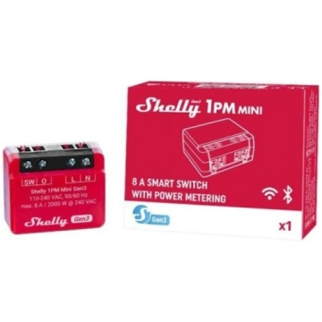 Shelly PLUS 1PM Mini GEN3, viena kanāla WiFi viedr