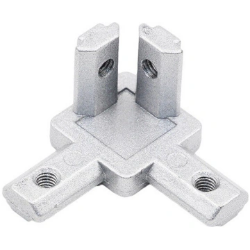 Hidden V-Slot profile corner 3-sided - natural Ope