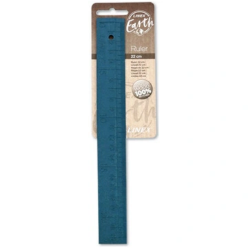 Lineāls Linex Rewood 22 cm, zils (1 gab.)