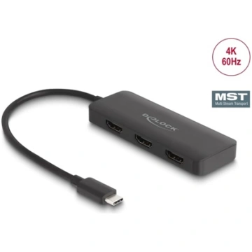 Delock USB Type-C™ Splitter (DP Alt Mode) to 3 x H