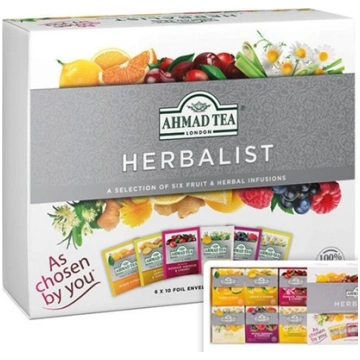 Augļu un zāļu tējas izlase AHMAD HERBALIST, 60 x 2
