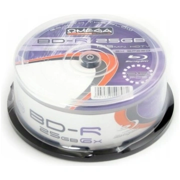 Omega Freestyle BD-R 25GB 6x Printable 25pcs cake 
