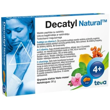 DECATYLEN Natural sūkājamās tabletes N12