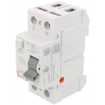 RCD breaker | Inom: 25A | Ires: 30mA | Poles: 2 | 