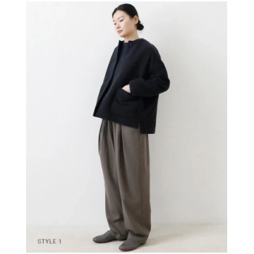 Evam Eva Wool Boucle Jacket Sumi