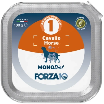 MonoDIET pastēte suņiem ar zirga gaļu. Forza10