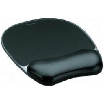 FELLOWES CRYSTAL BLACK MOUSEPAD WRIST ( 9112101 ) 