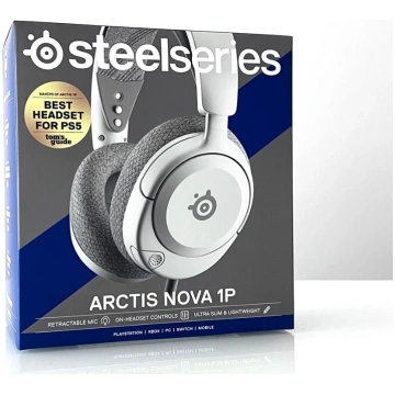 Austiņas SteelSeries Arctis Nova 1P White 61612