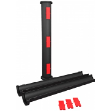 EVOCAB SPLIT 110mm/1m 750N Divdaļīga caurule melna