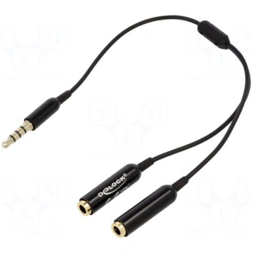Cable | Jack 3.5mm 4pin socket x2,Jack 3,5mm 4pin 