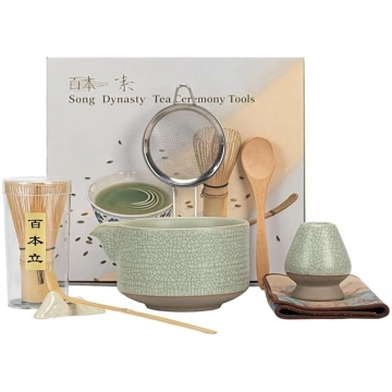 Matcha komplekts, 7-daļu matcha tējas komplekts ar
