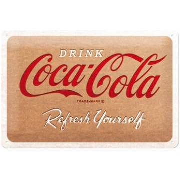Metāla plāksne 20 x 30 cm, Coca Cola - Cardboard l