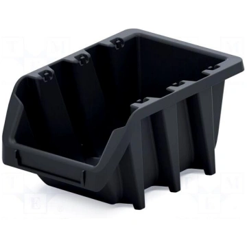 Container: cuvette | black | long | 120x77x60mm | 