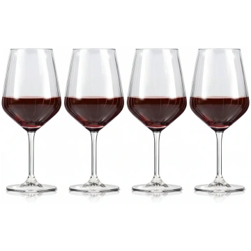 Set 4 Calici Vino Rosso 500ml Base Robusta Alpina