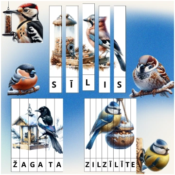 Putni barotavā. Puzles. Pirmsskola