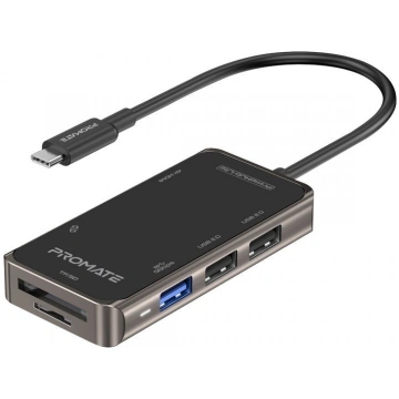Promate PrimeHub-Lite USB-C Multimedia Hub / 4K HD