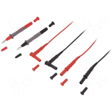 Set of test leads | Inom: 15A | Len: 1.5m | red an
