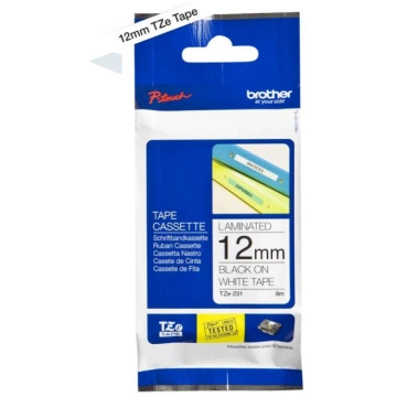 Brother | TZ-231 Laminated Tape | Black on White |
