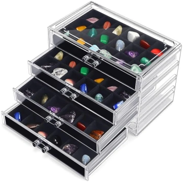 Misdary 72 Grid Rock Display Case Akrila akrila ak