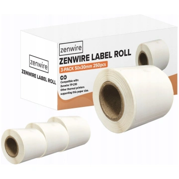 Zenwire Etykiety Termiczne Samoprzylepne 250 Rolki