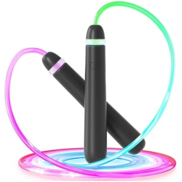 LED Light Up Skipping Rope Kids, regulējamas spīdo