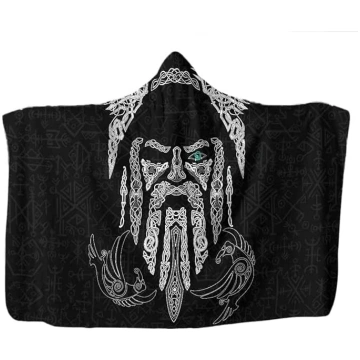 Viking Hooded Blanket Odin Wearable Blankets Zieme