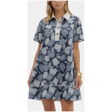 Daphne Short Shirt Sleeve Mini Dress Hemline Fav