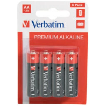 Baterijas Verbatim AA Premium Alkaline 8-Pack 1.5V