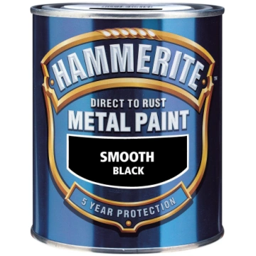 PAINT HAMMERITE BLACK SATIN750ML