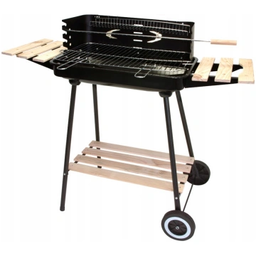 Dārza grils barbekjū BBQ mangals ar plauktiem un p