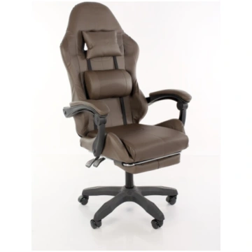 Ergonomisks datorkrēsls, biroja krēsls, brūna
