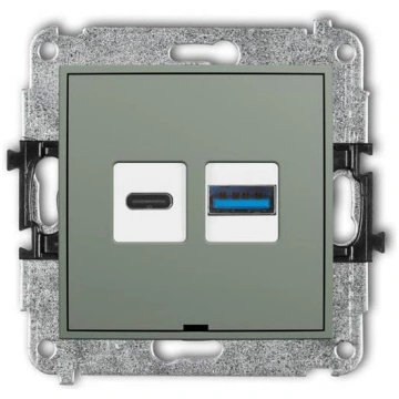 Karlik MINI USB j USB C + USB A, 20W max., bez opi