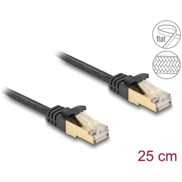 Delock RJ45 Flat Network Cable with braided jacket
