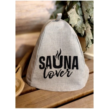 Izšuvums uz pirts cepures SAUNA LOVER