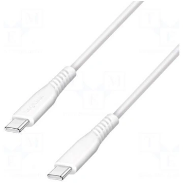 Cable | USB 2.0 | USB C plug,both sides | 3m | whi