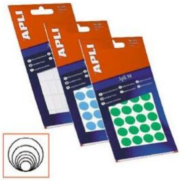 Uzlīmes apaļas 10mm zaļas/8 loksnes/1008 uzlīmes |