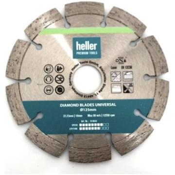 125X22.23mm dimanta griež. disks betonam Universal