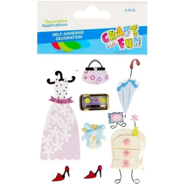 Craft With Fun Rotājums Uzlīmes Garderobe 9gab