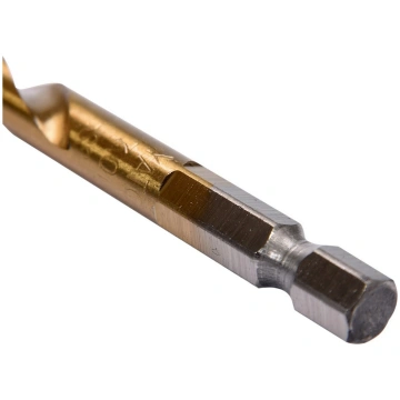 Sešstūra uzgaļa metāla urbis HSS-TiN 6,3 mm (1/4 c