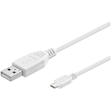 MicroConnect Micro USB Cable White 0.3m USB2.0 A -