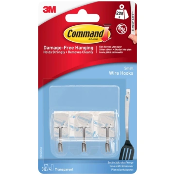 Āķis 3M Command T17067CC, caurspīdīga krās., 3 gab