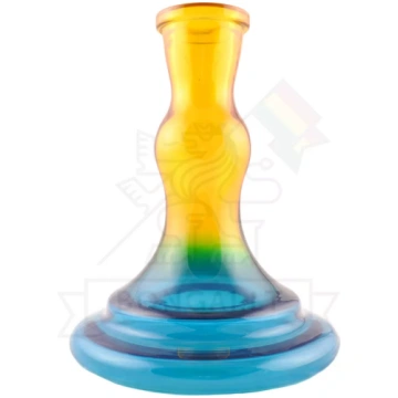 Ūdenspīpes kolba "Yellow & Blue Aeon Form" 27 cm -