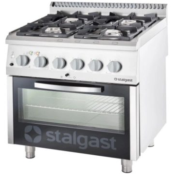 4 degļu gāzes plīts 800x700x850 ar elektrisko cepe