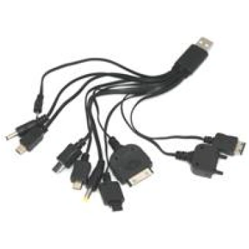 Universālais USB mobilo telefonu lādētājs (10 in 1