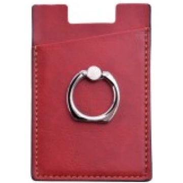 Universal Adhesive PU Leather Credit Card Pocket w