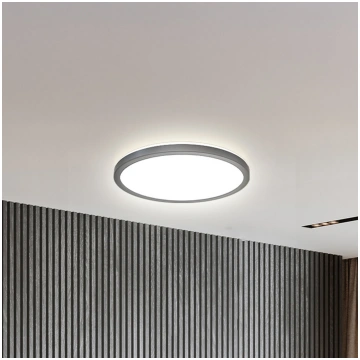 LED panelis Slim Remote RGBW, Ø 29 cm, melns, fona