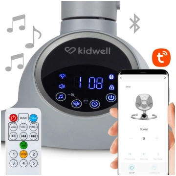 Krēsliņš-šūpoles Kidwell REVE grey/silver