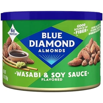 „Blue Diamond“ mandeles ar izteiktu vasabi un soja
