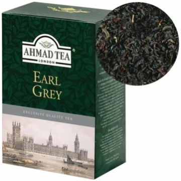 Melnais tēja Ahmad Earl Grey 100 g — melnā tēja ar